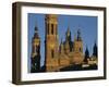 Basilica of Nuestra Senora Del Pilar at Sunset, Zaragoza, Aragon, Spain-Tomlinson Ruth-Framed Photographic Print