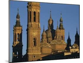 Basilica of Nuestra Senora Del Pilar at Sunset, Zaragoza, Aragon, Spain-Tomlinson Ruth-Mounted Photographic Print