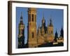 Basilica of Nuestra Senora Del Pilar at Sunset, Zaragoza, Aragon, Spain-Tomlinson Ruth-Framed Photographic Print