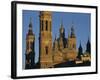 Basilica of Nuestra Senora Del Pilar at Sunset, Zaragoza, Aragon, Spain-Tomlinson Ruth-Framed Photographic Print