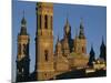 Basilica of Nuestra Senora Del Pilar at Sunset, Zaragoza, Aragon, Spain-Tomlinson Ruth-Mounted Photographic Print