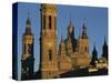 Basilica of Nuestra Senora Del Pilar at Sunset, Zaragoza, Aragon, Spain-Tomlinson Ruth-Stretched Canvas