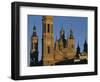 Basilica of Nuestra Senora Del Pilar at Sunset, Zaragoza, Aragon, Spain-Tomlinson Ruth-Framed Photographic Print