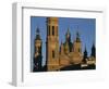 Basilica of Nuestra Senora Del Pilar at Sunset, Zaragoza, Aragon, Spain-Tomlinson Ruth-Framed Photographic Print