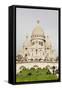 Basilica of Sacre Coeur, Montmartre, Paris, Ile De France, France, Europe-Markus Lange-Framed Stretched Canvas