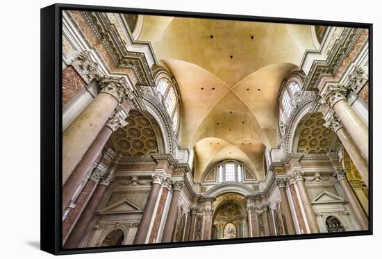 Basilica of Saint Mary Angels and Martyrs, Rome, Italy. Church designed by Michelangelo.-William Perry-Framed Stretched Canvas
