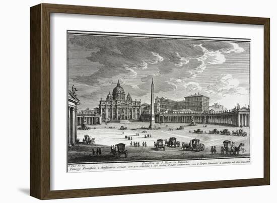 Basilica of Saint Peter's, Vatican, c.1753-Giuseppe Vasi-Framed Giclee Print