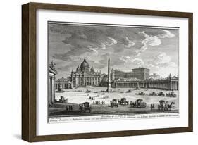 Basilica of Saint Peter's, Vatican, c.1753-Giuseppe Vasi-Framed Giclee Print