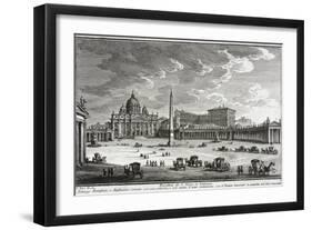 Basilica of Saint Peter's, Vatican, c.1753-Giuseppe Vasi-Framed Giclee Print