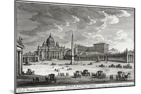 Basilica of Saint Peter's, Vatican, c.1753-Giuseppe Vasi-Mounted Giclee Print