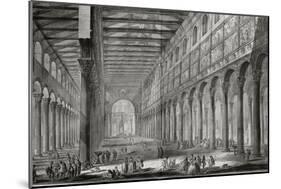 Basilica of San Paulo Fuori Le Mura, Rome, from Le Antichita Romane de G.B. Piranesi-Giovanni Battista Piranesi-Mounted Giclee Print