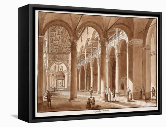 Basilica of Sant'Agnese Fuori Le Mura, 1833-Agostino Tofanelli-Framed Stretched Canvas