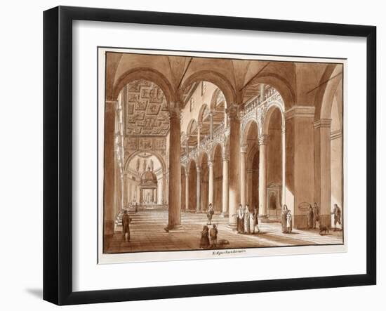 Basilica of Sant'Agnese Fuori Le Mura, 1833-Agostino Tofanelli-Framed Giclee Print