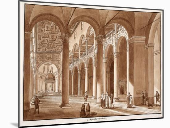 Basilica of Sant'Agnese Fuori Le Mura, 1833-Agostino Tofanelli-Mounted Giclee Print