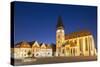 Basilica of St. Egidius in Radnicne Square at Dusk-Ian Trower-Stretched Canvas