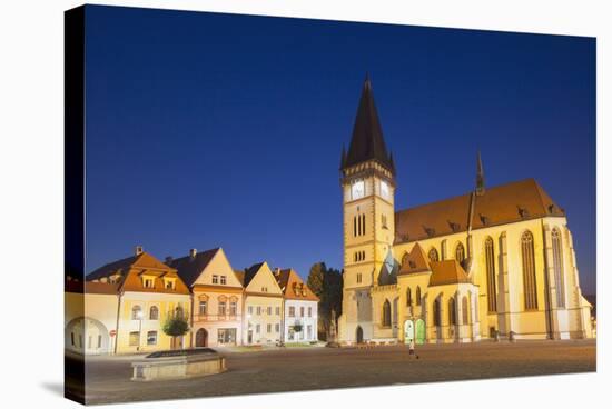 Basilica of St. Egidius in Radnicne Square at Dusk-Ian Trower-Stretched Canvas