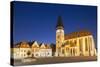 Basilica of St. Egidius in Radnicne Square at Dusk-Ian Trower-Stretched Canvas