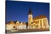 Basilica of St. Egidius in Radnicne Square at Dusk-Ian Trower-Stretched Canvas