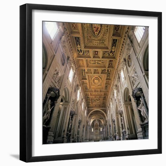 Basilica of St. John Lateran, Rome, with 17th c. interior architecture by Borromini, Italy-Borromini-Framed Art Print