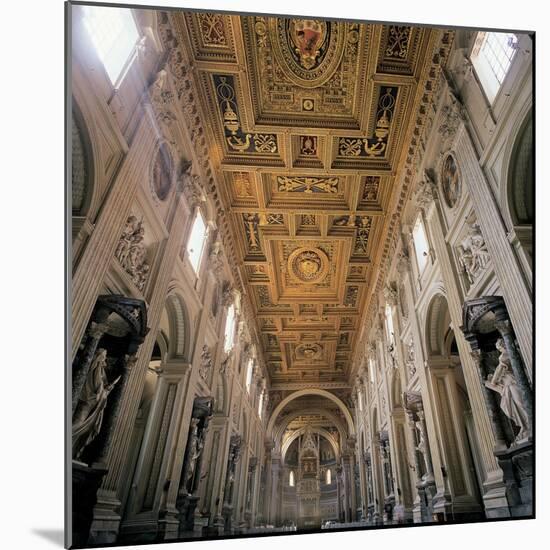 Basilica of St. John Lateran, Rome, with 17th c. interior architecture by Borromini, Italy-Borromini-Mounted Art Print