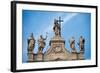 Basilica of St. John Lateran, Rome, with 17th c. Statues and architecture by Borromini, Italy-Borromini-Framed Art Print