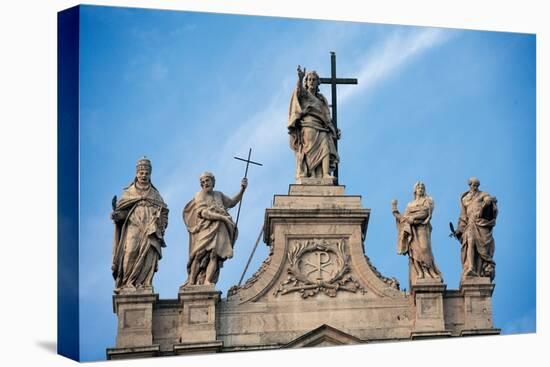 Basilica of St. John Lateran, Rome, with 17th c. Statues and architecture by Borromini, Italy-Borromini-Stretched Canvas