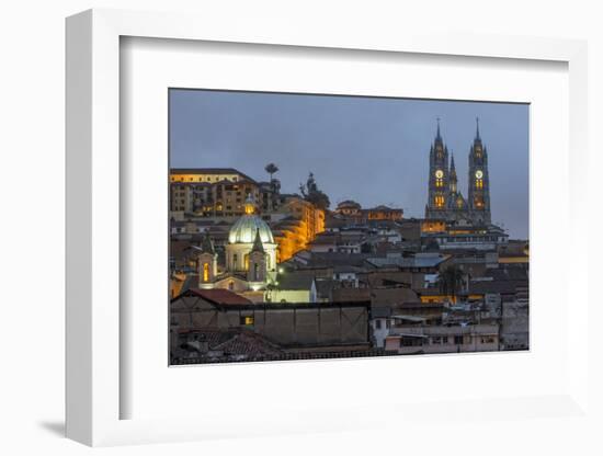 Basilica of the National Vow at Night-Gabrielle and Michael Therin-Weise-Framed Photographic Print