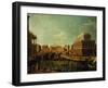 Basilica of Vicenza and the Rialto Bridge-Canaletto-Framed Giclee Print