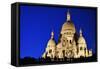 Basilica Sacre Coeur (Sacred Heart) Montmartre in Paris-monticello-Framed Stretched Canvas