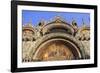 Basilica San Marco golden exterior mosaics in late afternoon sun in winter, Venice, UNESCO World He-Eleanor Scriven-Framed Photographic Print