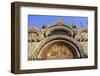 Basilica San Marco golden exterior mosaics in late afternoon sun in winter, Venice, UNESCO World He-Eleanor Scriven-Framed Photographic Print