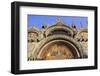 Basilica San Marco golden exterior mosaics in late afternoon sun in winter, Venice, UNESCO World He-Eleanor Scriven-Framed Photographic Print