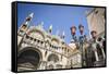 Basilica San Marcoand street lamp, Venice, Veneto, Italy-Russ Bishop-Framed Stretched Canvas