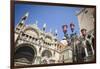 Basilica San Marcoand street lamp, Venice, Veneto, Italy-Russ Bishop-Framed Photographic Print
