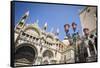 Basilica San Marcoand street lamp, Venice, Veneto, Italy-Russ Bishop-Framed Stretched Canvas