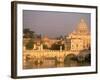 Basilica San Pietro and Ponte Sant Angelo, The Vatican, Rome, Italy-Walter Bibikow-Framed Photographic Print