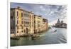 Basilica Santa Maria della Salute, from Accademia bridge, in winter morning sun, Venice, UNESCO Wor-Eleanor Scriven-Framed Premium Photographic Print