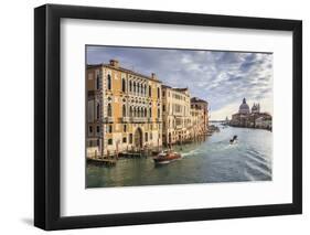 Basilica Santa Maria della Salute, from Accademia bridge, in winter morning sun, Venice, UNESCO Wor-Eleanor Scriven-Framed Photographic Print