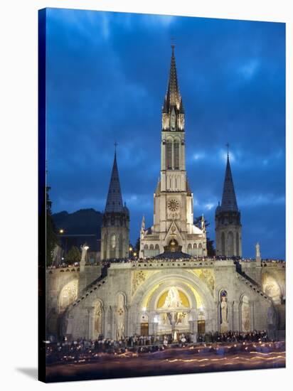 Basilika Du Rosaire, Lourdes, Hautes-Pyrenees, Midi-Pyrenees, France-Doug Pearson-Stretched Canvas