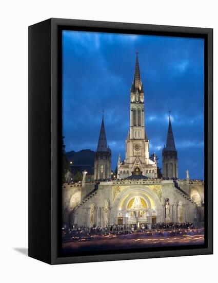 Basilika Du Rosaire, Lourdes, Hautes-Pyrenees, Midi-Pyrenees, France-Doug Pearson-Framed Stretched Canvas