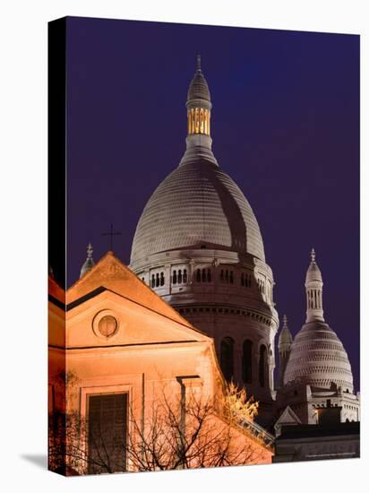 Basilique du Sacre Coeur, Place du Tertre, Montmartre, Paris, France-Walter Bibikow-Stretched Canvas