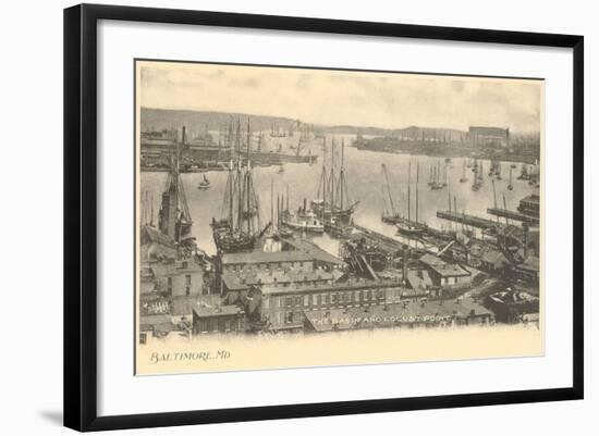 Basin and Locust Point, Baltimore, Maryland-null-Framed Art Print