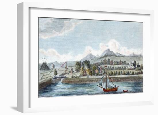 Basin of the Caledonian Ship Canal at Muirtown Near Inverness, Scotland, 1822-null-Framed Giclee Print