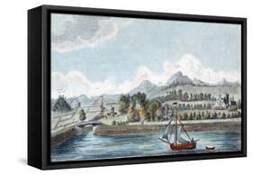 Basin of the Caledonian Ship Canal at Muirtown Near Inverness, Scotland, 1822-null-Framed Stretched Canvas