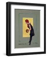 Basket Ball Girl-Hamilton King-Framed Giclee Print