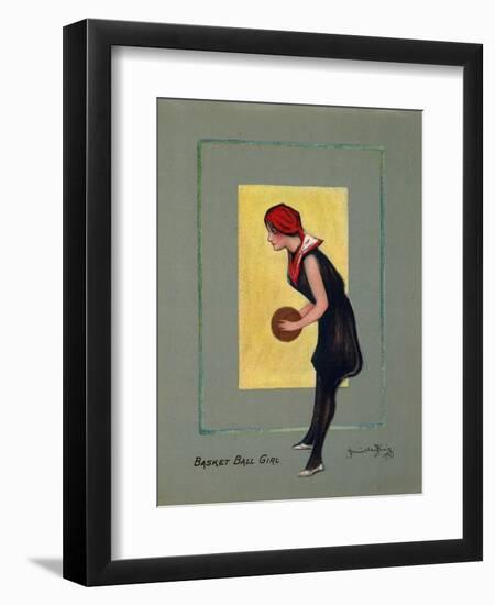 Basket Ball Girl-Hamilton King-Framed Giclee Print