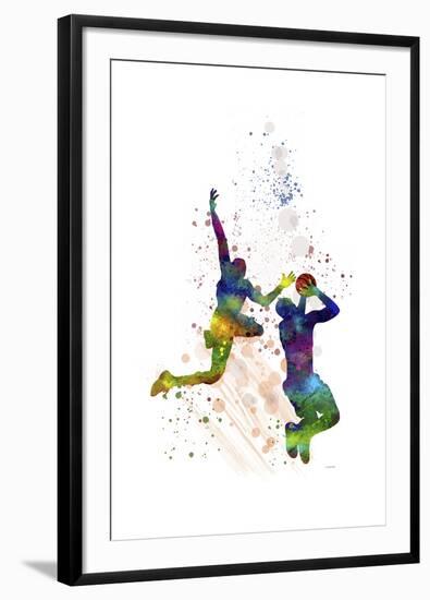 Basket Ball Player 1-Marlene Watson-Framed Giclee Print