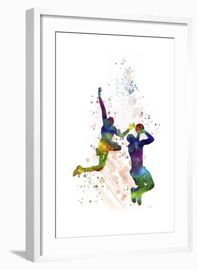 Basket Ball Player 1-Marlene Watson-Framed Giclee Print