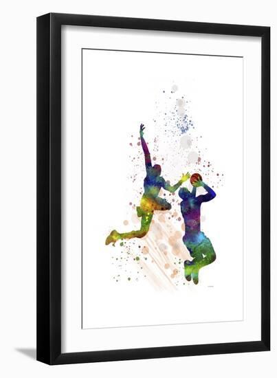 Basket Ball Player 1-Marlene Watson-Framed Giclee Print