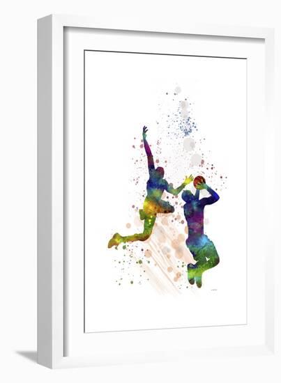 Basket Ball Player 1-Marlene Watson-Framed Giclee Print